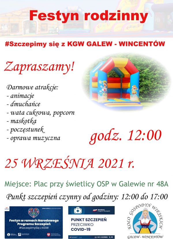 Festyn #Szczepimy się z KGW GALEW - WINCENTÓW