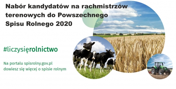 Nabór kandydatów na rachmistrzów terenowych do Powszechnego Spisu Rolnego 2020