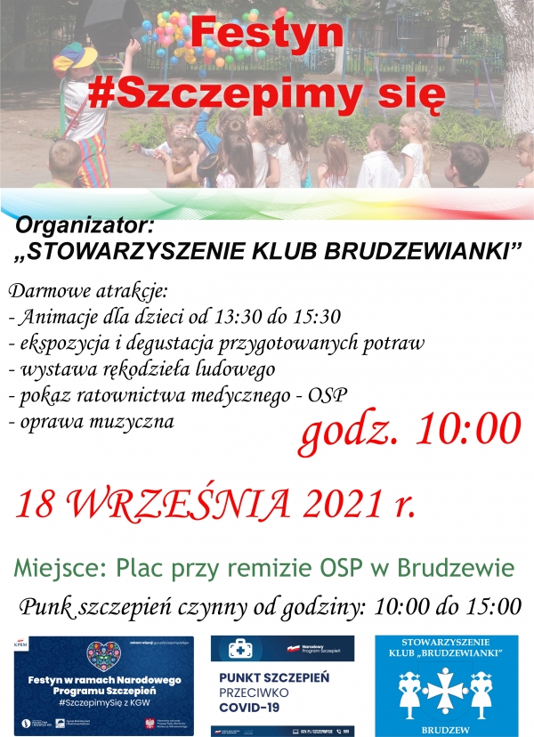 Festyn #Szczepimy się - Stowarzyszenie Klub Brudzewianki