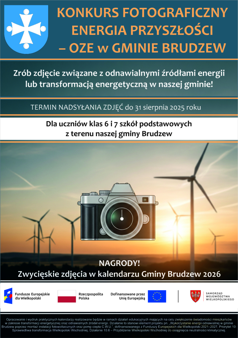 Konkurs fotograficzny: „Energia Przyszłości – OZE w Gminie Brudzew”