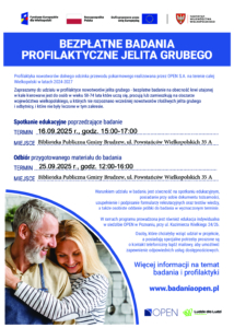 BEZPŁATNE BADANIA PROFILAKTYCZNE JELITA GRUBEGO