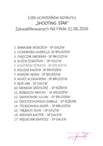 Lista uczestników SHOOTING STAR