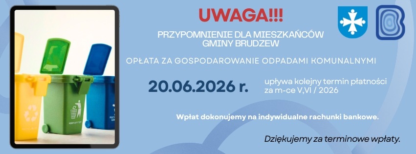 PRZYPOMNIENIE – opłata za gospodarowanie odpadami komunalnymi